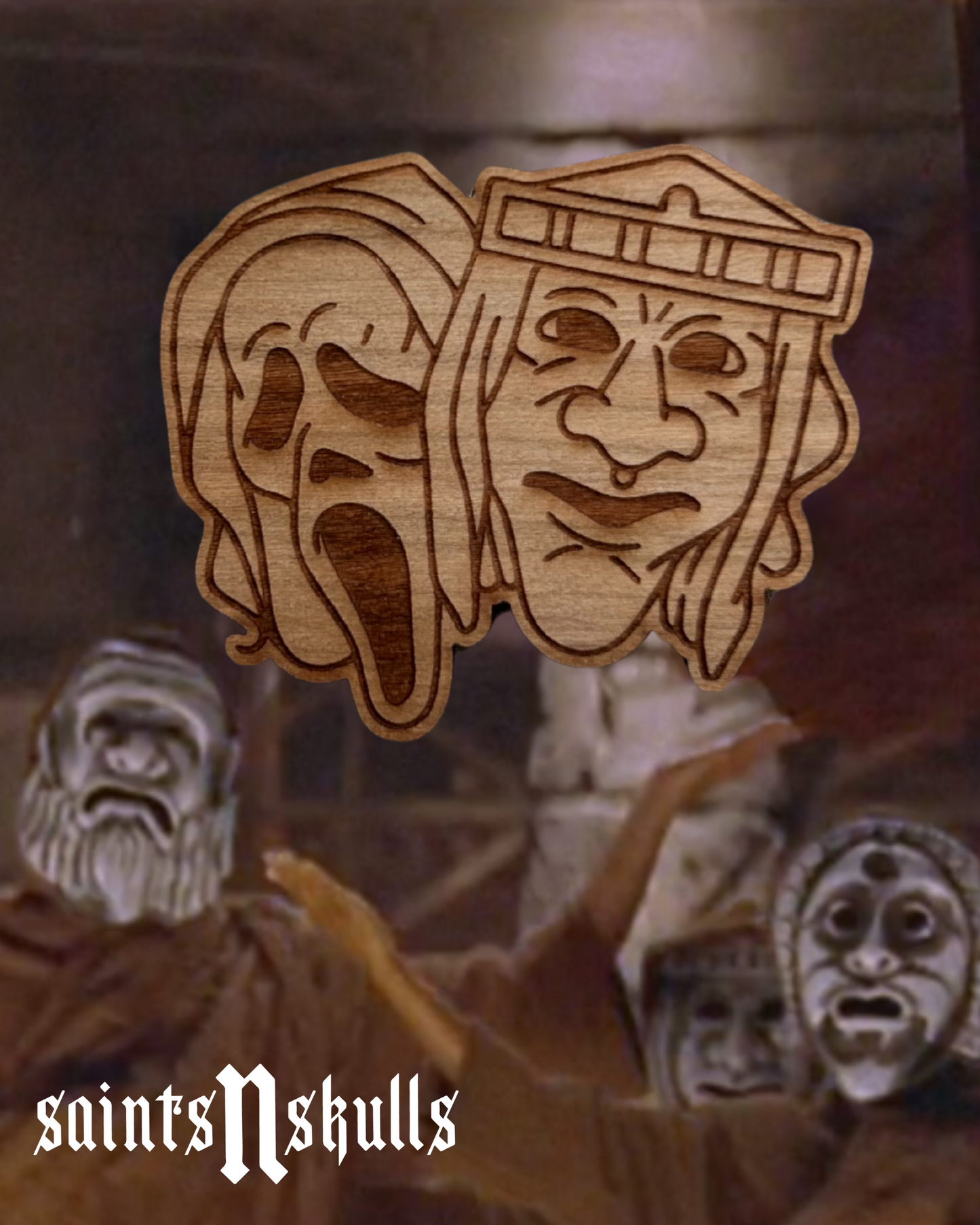 Scream2 WOODEN Pin